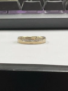 Größe 11,25 3,9 g 14 Karat Diamant Ring Gelbgold 226138 - Bild 1 von 9