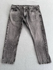 Levis 512 Jeans Mens 36x30 (Fits 36x28) Charcoal Black Straight Stretch Denim - Picture 1 of 16