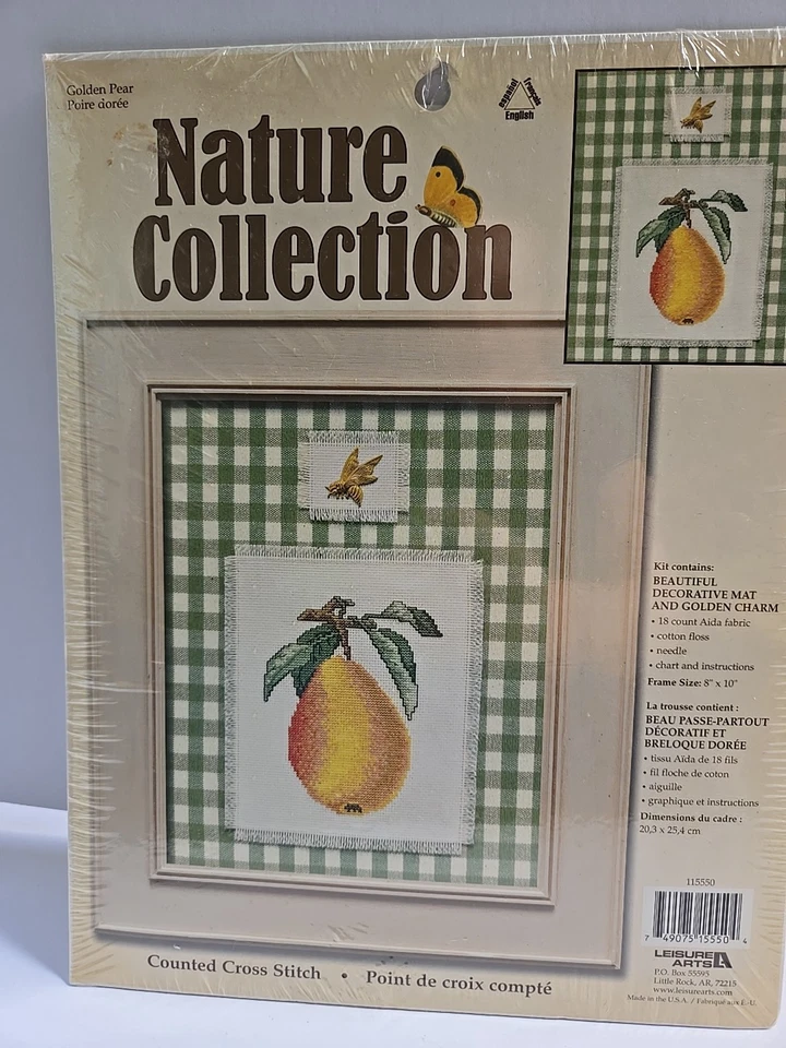 Kit de punto de cruz contado comida fruta pera artes ocio vintage nueva naturaleza Foto 1 de 4