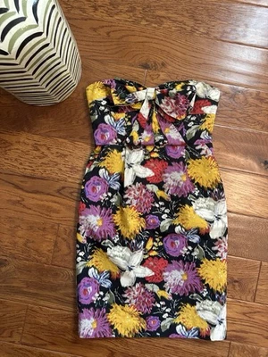 Vestido MOULINETTE SOEURS Anthropologie $198 TROPICA Jacquard Talla 2 Estampado Floral Foto 1 de 4