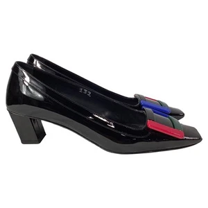 Roger Vivier Belle Vivier décolleté grafiche in vernice donna nere taglia 37 - Foto 1 di 9