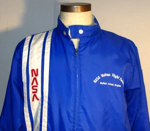 VINTAGE 70ER JAHRE NASA NYLON JACKE! WALLOPS FLUGANLAGE! FLEECE GEFÜTTERT/REISSVERSCHLUSS! L - Bild 1 von 17
