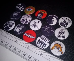 Garage Punk Button Pins Lot Iggy Pop 13th Floor Elevators Jay Reatard The Cramps - Picture 1 of 1