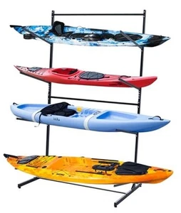 Kayak Storage Rack, SUP Outdoor Storage Rack - Heavy Duty Adjustable 4 Levels - Picture 1 of 7