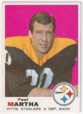 1969 Topps  Paul Martha Pittsburgh Steelers  #224 EX+ - Image 1 of 2