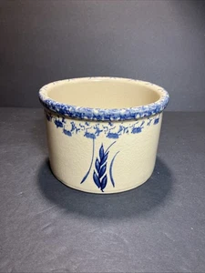 Robinson Ransbottom Roseville blau Schwammgeschirr Quart niedriger Topf - Vintage - Bild 1 von 7