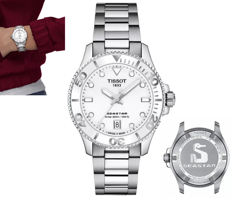 Tissot Seastar 1000 36mm T120.210.11.031.00 Orologio Quarzo Donna / Unisex
