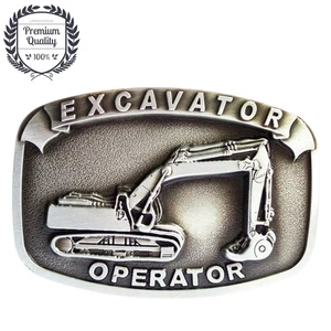 Hebilla de cinturón de excavadora metal aleación de zinc vaquero occidental operador moda retro - Imagen 1 de 7