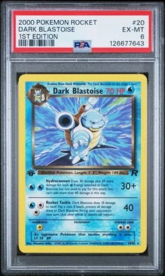 DARK BLASTOISE Pokémon Team Rocket 1st Edition 20/82 - PSA 6 - Image 1 of 2