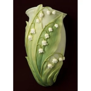 Ibis and Orchid Design Lily of the Valley Bonded Marble Wall Vase - Picture 1 of 4