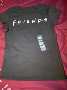 FRIENDS THE TELEVISION SERIES GIRLS BLACK SHIRT SIZE S - Picture 1 of 1