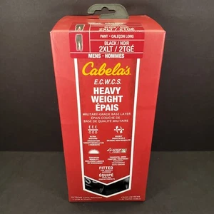 Cabela's Hombres Grado Militar E.C.W.C.S. Pantalón de capa base negro pesado 2XLT - Imagen 1 de 9