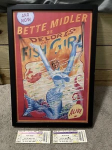2004 Bette Midler As Delores the Fish Girl Concert Poster 19x13 Bravado w Ticket - Picture 1 of 6