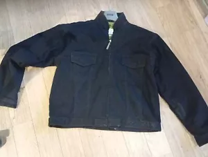 Chaqueta vaquera Draggin para hombre talla PEQUEÑA negra con cremallera - Imagen 1 de 5