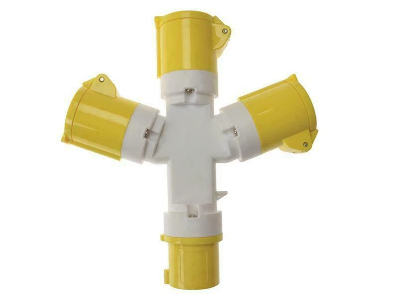Faithfull Power Plus 3-Way Splitter 110V FPPSOCK3WAY