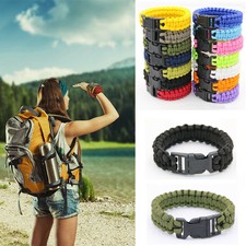 Camping Emergency Paracord Military Survival Bracelet Parachute Cord Buckle ac