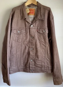 NEW Levi's Trucker Jacket Light Brown Dusty Purple 72334-8392 Mens Large - Picture 1 of 4