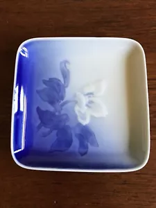 Vintage Copenhagen Porcelain Bing & Grondahl Denmark Square Trinket Pin Dish - Picture 1 of 5
