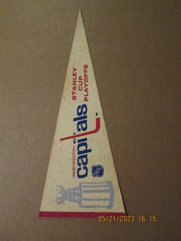 NHL Washington Capitals Vintage Circa 1980's Stanley Cup Playoffs Hockey Pennant Cover