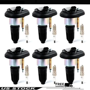 6x Ignition Coil & Iridium Spark Plug for Chevy Trailblazer Canyon Buick UF303 - Foto 1 di 6