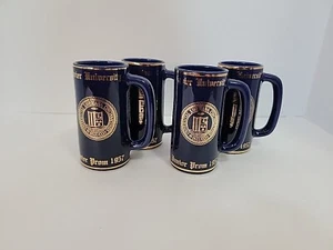 Vintage Xavier University Cincinnati 1957 Junior Abschlussball blau gold Becher 4er Set - Bild 1 von 6