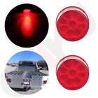 2* 2" Round Led Side Marker Light Red 9 LED w Flower Petal Look Trailer Lamp