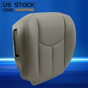 For 2003 2004 05 2006 Chevy Tahoe Suburban Driver Bottom Leather Seat Cover Gray - Picture 1 of 14