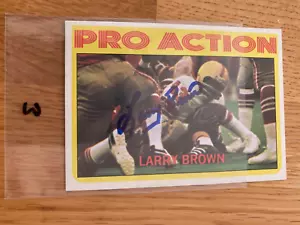 Washington Redskins Larry Brown signed 1972 Topps High Number card - Picture 1 of 7