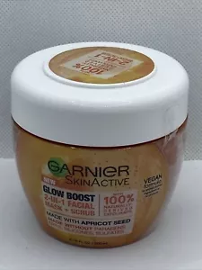 Garnier Skin Active Glow Boost 2 in 1 Facial Mask Scrub Vegan Apricot 6.76 oz - Picture 1 of 1