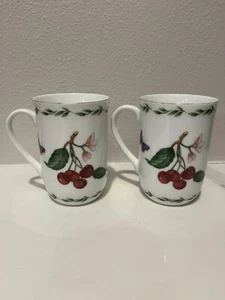 Tazze Tazze Otagiri Vintage Ceramica Ciliegio Giappone Set di 2 Borchie Oro - Foto 1 di 6