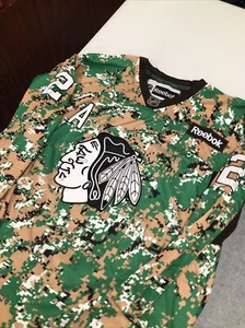 Reebok CCM Chicago Blackhawks Digital Camo Hockey Jersey Size 54 Duncan Keith - Picture 1 of 17