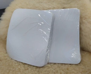BLANK COMPUTER MOUSE PADS SPACE SAVING SIZE 6"X5"x1/16TH" THICK WHITE LOT OF 100 - Photo 1/9