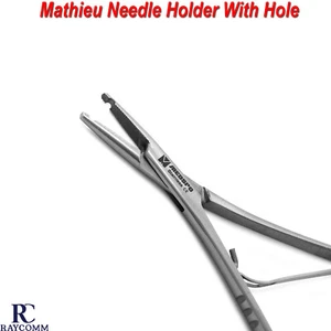 Mathieu Elastic Needle Holder with Hole Surgical Orthodontic Forceps Instruments - Imagen 1 de 5