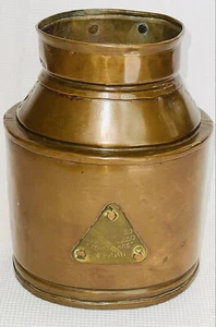 Antiker russischer Kupferkrug Behälter Messinganhänger handgeschmiedet top Patina - Bild 1 von 12