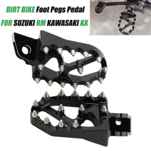 CNC Foot Pegs Pedals Rests Footpegs For RM65 RM100 Kawasaki KX65 KX85 KX80 KX100 - Foto 1 di 6