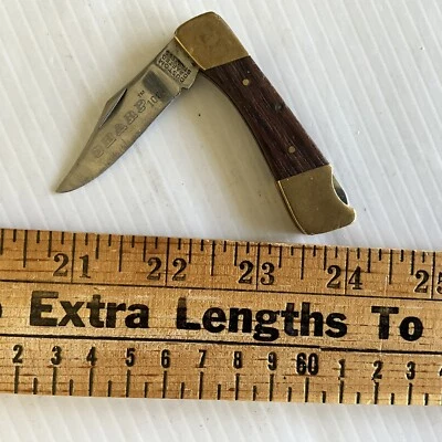 NAVAJA DE BOLSILLO AFILADA 100 PERSONALIZADA PUNTA DE CLIP LATÓN MANGO MADERA HOJA DE BLOQUEO Foto 1 de 4