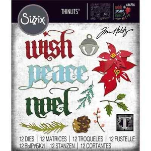 Sizzix Tim Holtz Thinlits Die Set, VAULT HOLIDAY CLASSIC 666716, Christmas - Picture 1 of 5