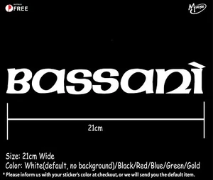 Bassani Stickers Decals Reflective Exhaust Muffler Stickers 21CM Best Gifts - Picture 1 of 1