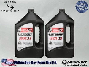 Mercury OEM 25W-40 Synthetic Blend Marine Engine Oil 1 Gallon 8M0078630-2PACK - Bild 1 von 8