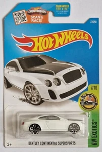 Hot Wheels HW Exotics 7/10 (2015) White Bentley Continental Supersports Long Car - Picture 1 of 1
