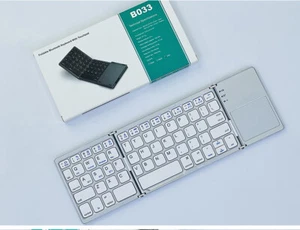Neue faltbare drahtlose Bluetooth-Tastatur mit Touchpad für PC Smartphone Tisch - Bild 1 von 10