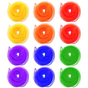 OULII 12pcs Square Juggling Dance Scarves for Kids and Adults (Assorted Color) - Picture 1 of 10