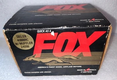 Motor de avión modelo Fox vintage Deluxe 40BBRC caja vacía Foto 1 de 4