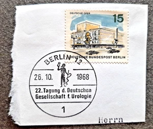 Berlin 22. Tagung d. Deutschen Gesellschaft f. Urologie Stempel vom 26.10.1968 - Bild 1 von 2