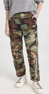 Pantalones cargo reciclados camuflados re/hechos para mujer talla 25 XS $375 Rip Stop G Foto 1 de 4