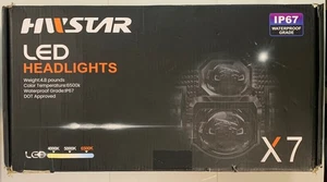 Hwstar X7 LED Headlights IP67 Waterproof Grade LED 6500k - Picture 1 of 8