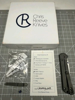 Chris Reeve Small Sebenza 31 Plain Magnacut Knife with Drop Point Blade - Image 1 of 4