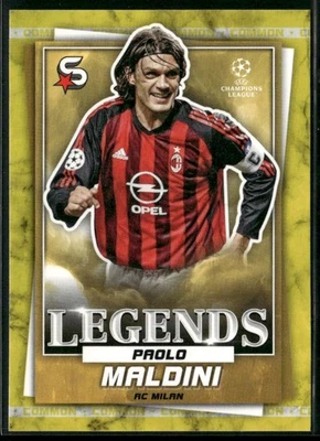 Paolo Maldini 2022-23 Topps Competiciones de Clubes UEFA Superestrellas Amarillo Común #197 Foto 1 de 2