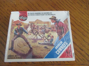 Airfix # 1707 American Cowboys escala HO-OO 42 piezas sin usar, en caja en color amarillo - Imagen 1 de 2
