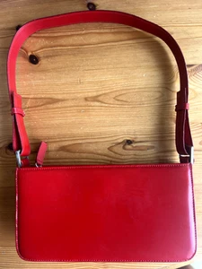 Red Leather Handbag - Giudit, Made in Italy - Shoulder Bag - Picture 1 of 5